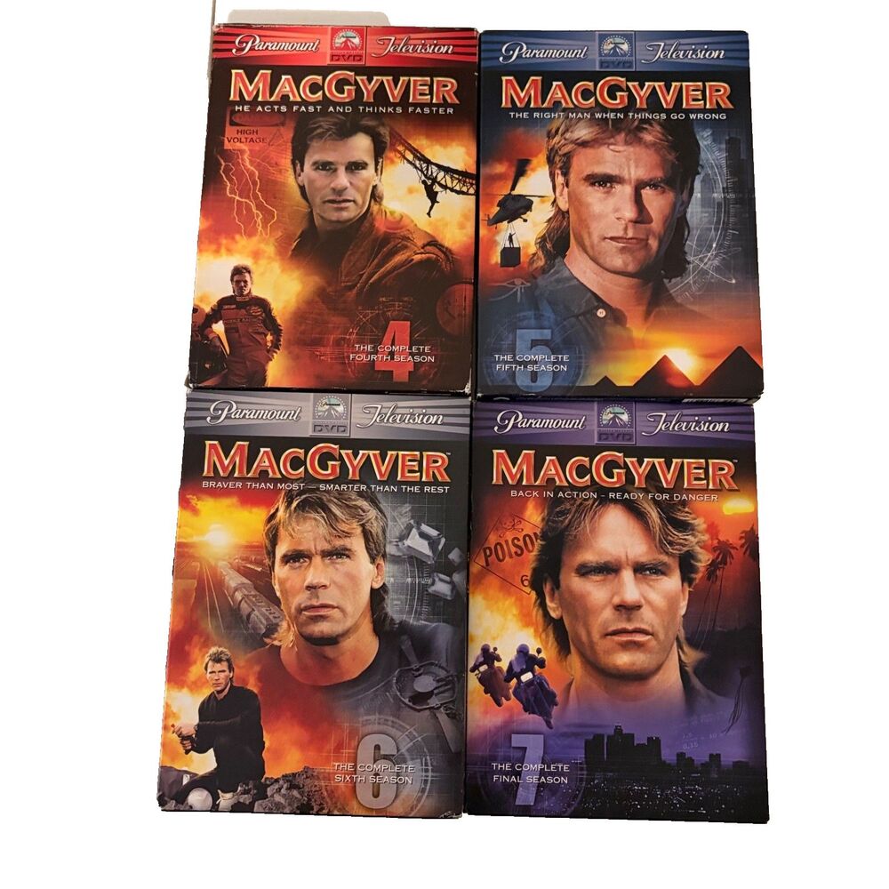Macgyver DVD Set of Seasons 4-7 TV Series Paramount 4,5,6,7